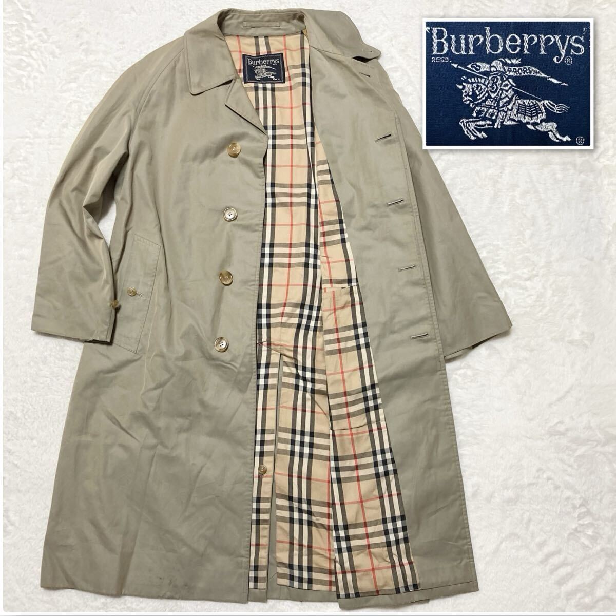 美品】 BURBERRY LONDON バーバリーロンドン ステンカラーコート