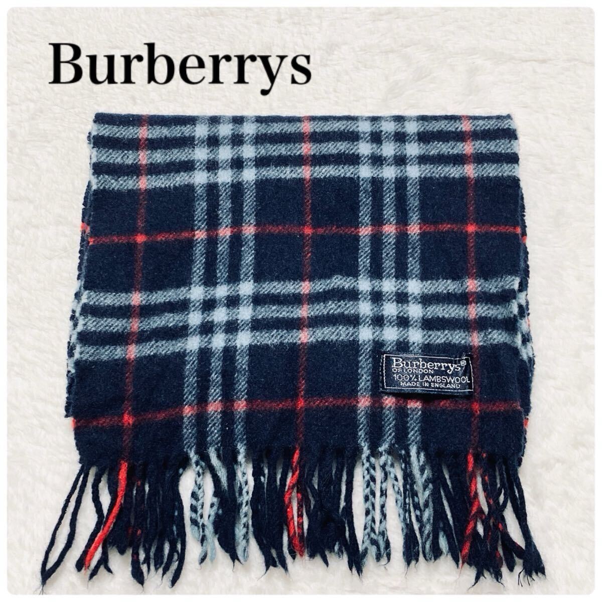 Burberry's バーバリー 100%ラムウール マフラー ノバチェック