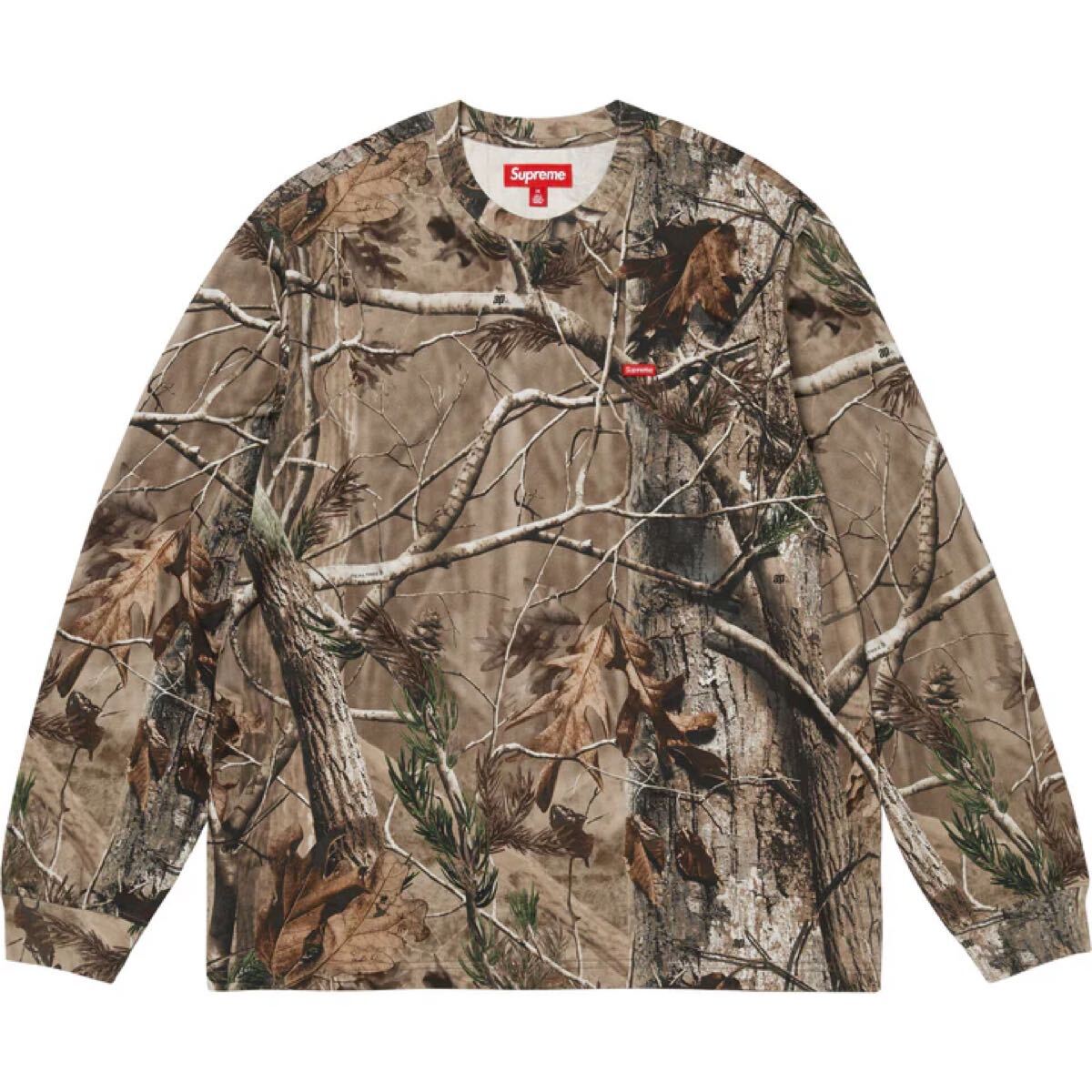 新品L／Supreme Small Box L/S Tee Snow Camoシュプリーム スモール