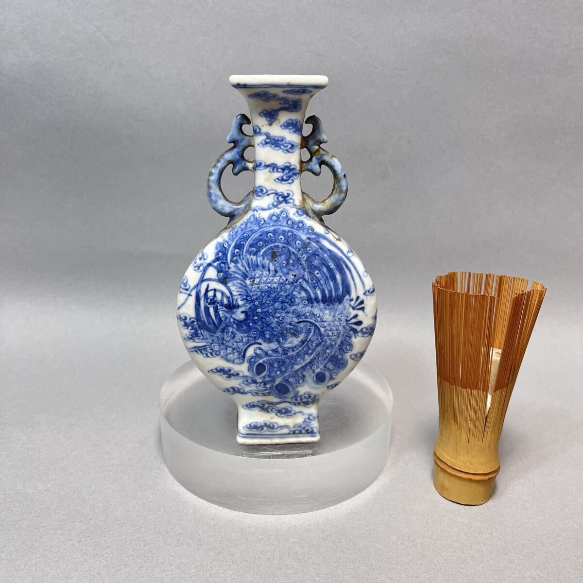 中国清時代　康熙年製　龍耳大花瓶　高さ46㎝　東Y5-1212⑦タエチ 中国清時代 康熙年製 龍耳大花瓶 高さ46㎝ 東Y5-1212⑦タエチ - メルカリ