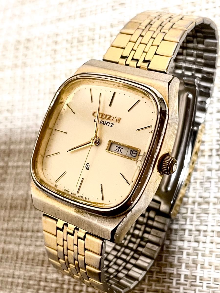希少和紙風】77年製｜新品電池｜シチズン CQ 8520｜稼働品 CITIZENの 