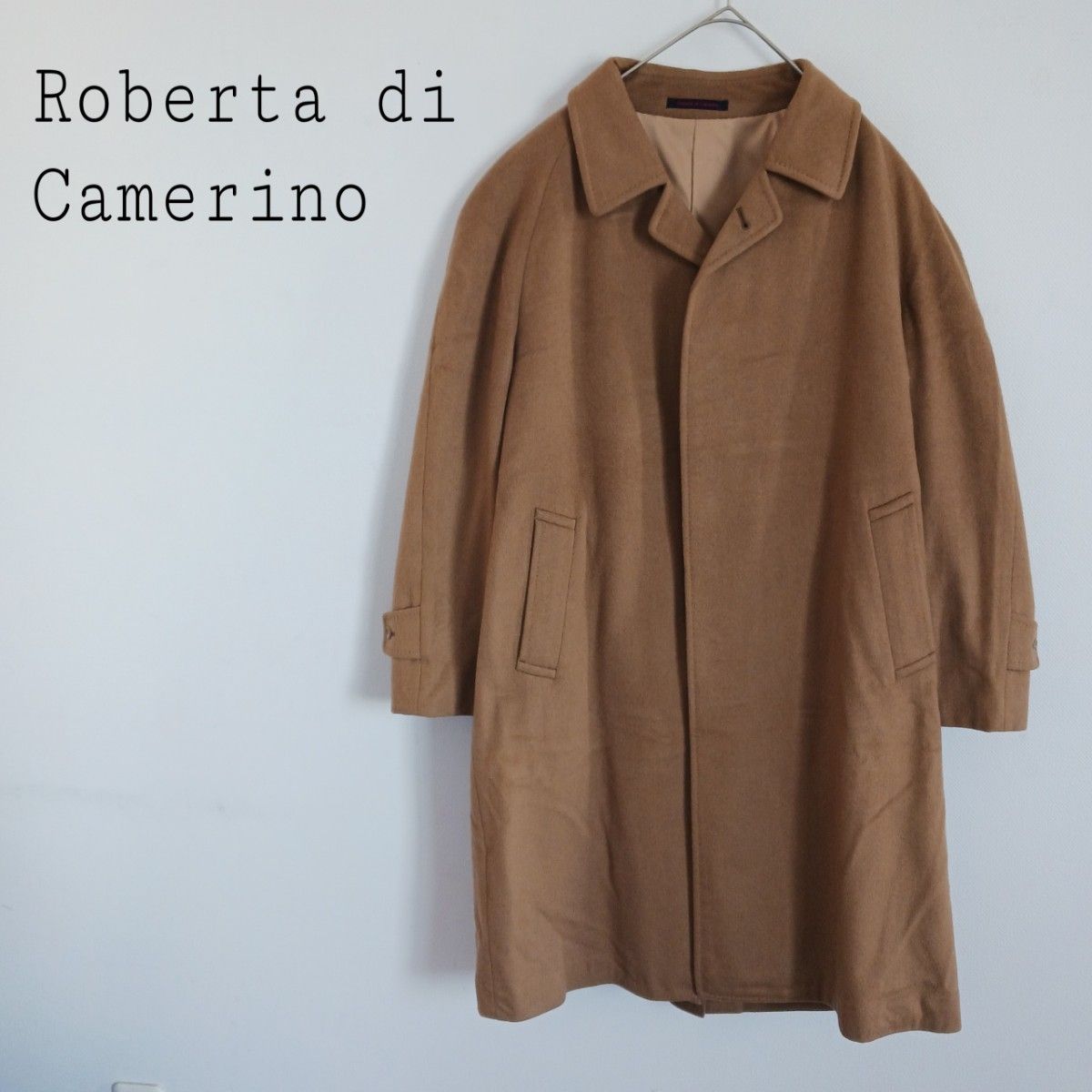 【カシミヤ100%】PIACENZA　ステンカラーコート　大きいサイズB6　美品 カシミヤ100%】PIACENZA ステンカラーコート 大きいサイズB6 美品