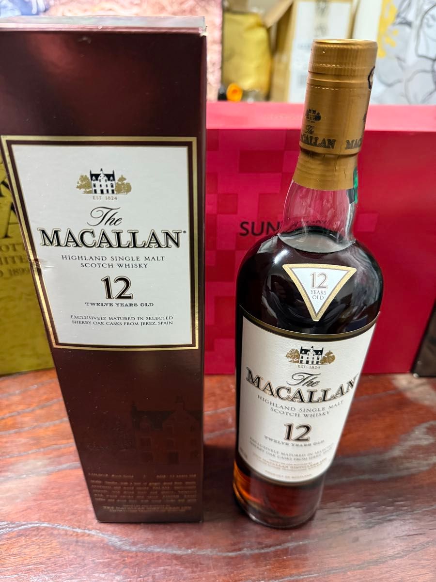 ボウモア12年 旧ボトル カモメラベル 40% 700ml BOWMORE 缶付き 貴重