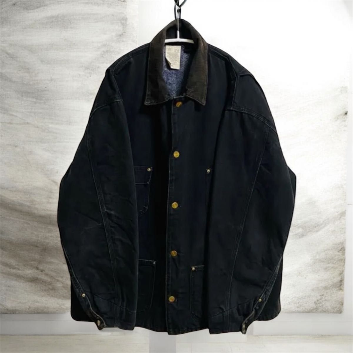 90s Carhartt デニム チョアコート カバーオールフェード 古着 ボロ