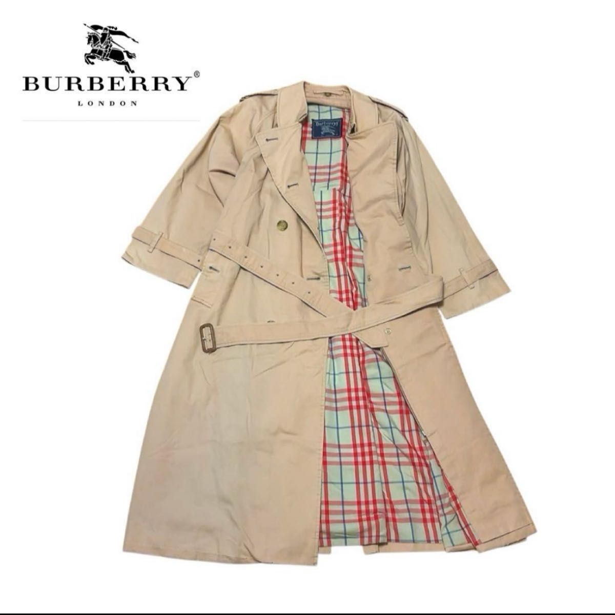 BURBERRY 超人気 金ボタン バーバリー ダブルフェイス ノバチェック