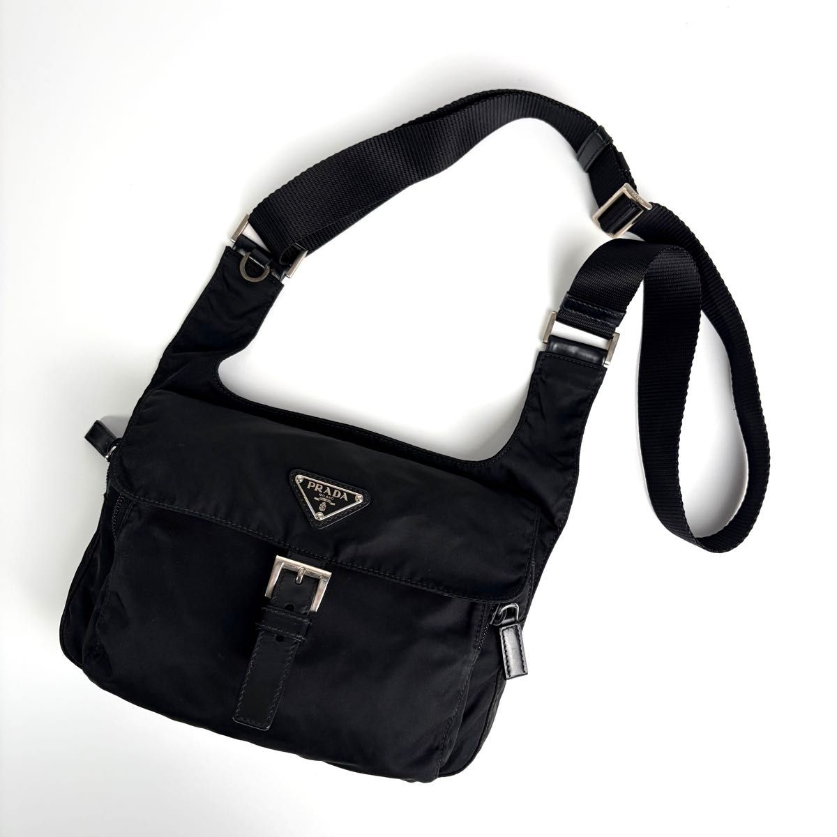 091 極美品 PRADA プラダ ショルダーバッグ メッセンジャーバッグ 斜め