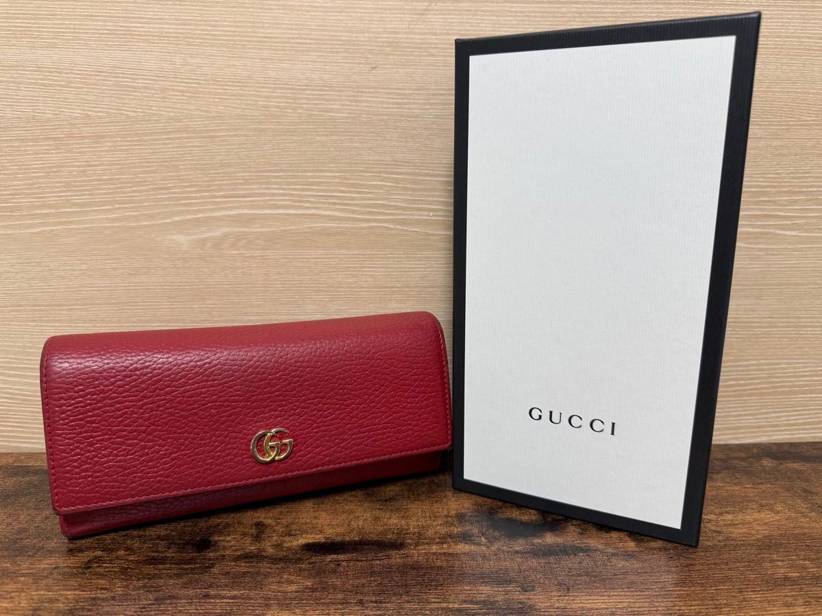 グッチ 771154 レザー ラウンドファスナー 長財布 ブラック GUCCI 美品 