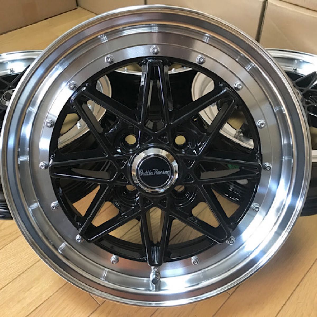 旧車系デザインホイール 15×8J・＋20・PCD100 深リム 4本セット