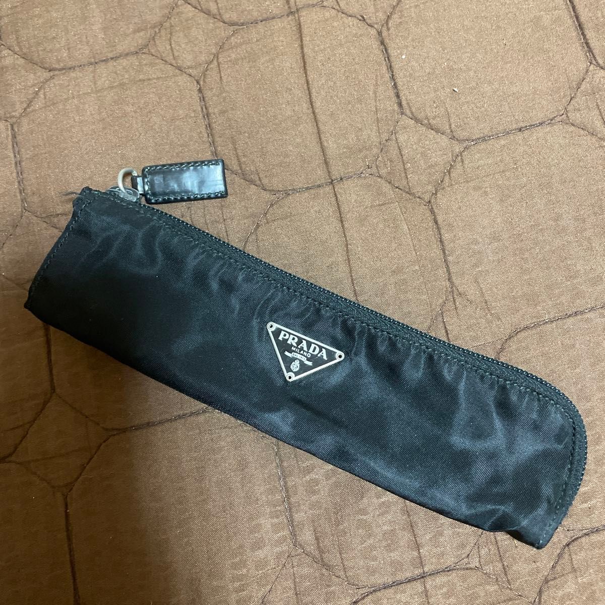 PRADA プラダ ナイロン ポーチ 小物入れ ブラック 三角ロゴ希少