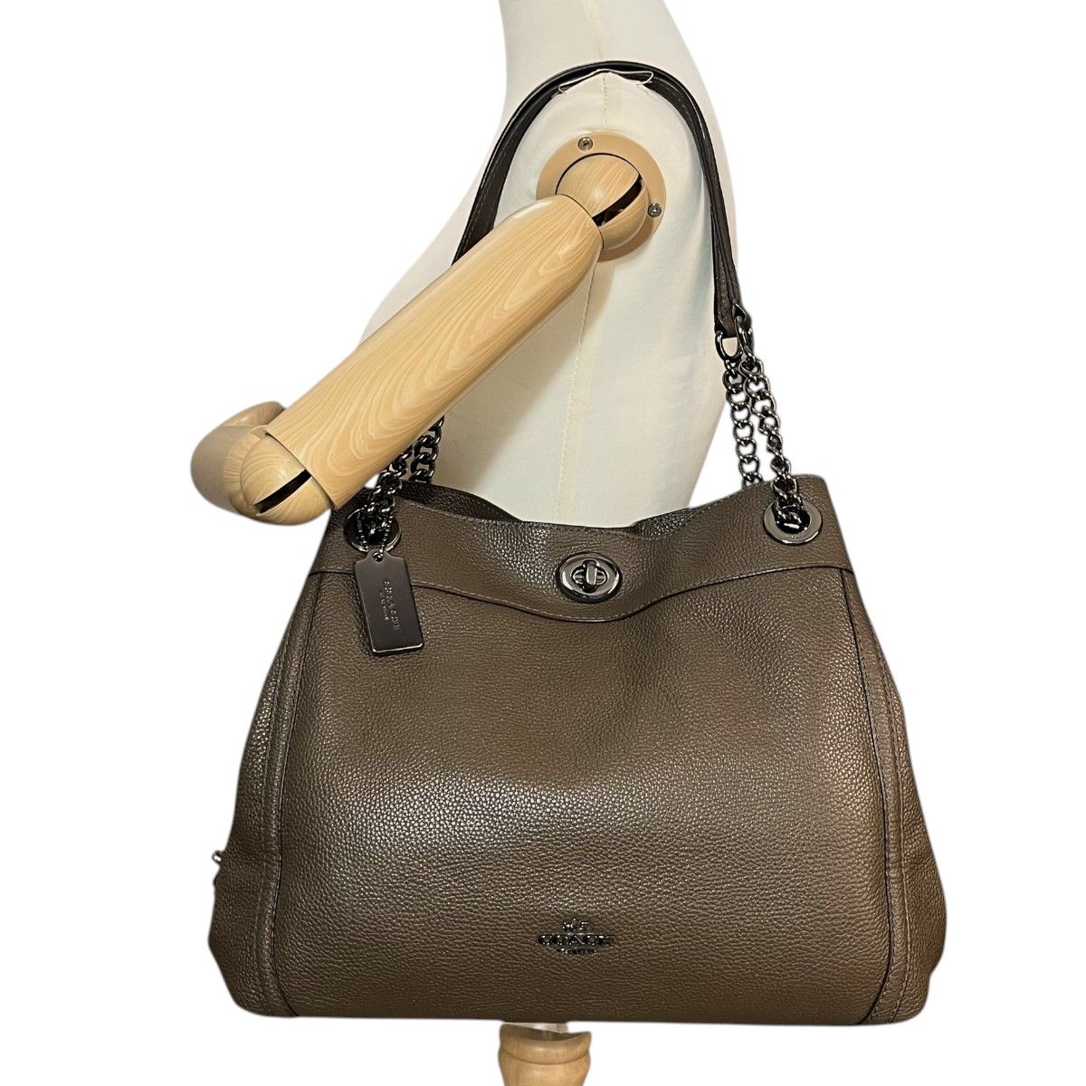 ☆極美品☆COACH コーチ ショルダーバッグ オールレザー 黒 13169