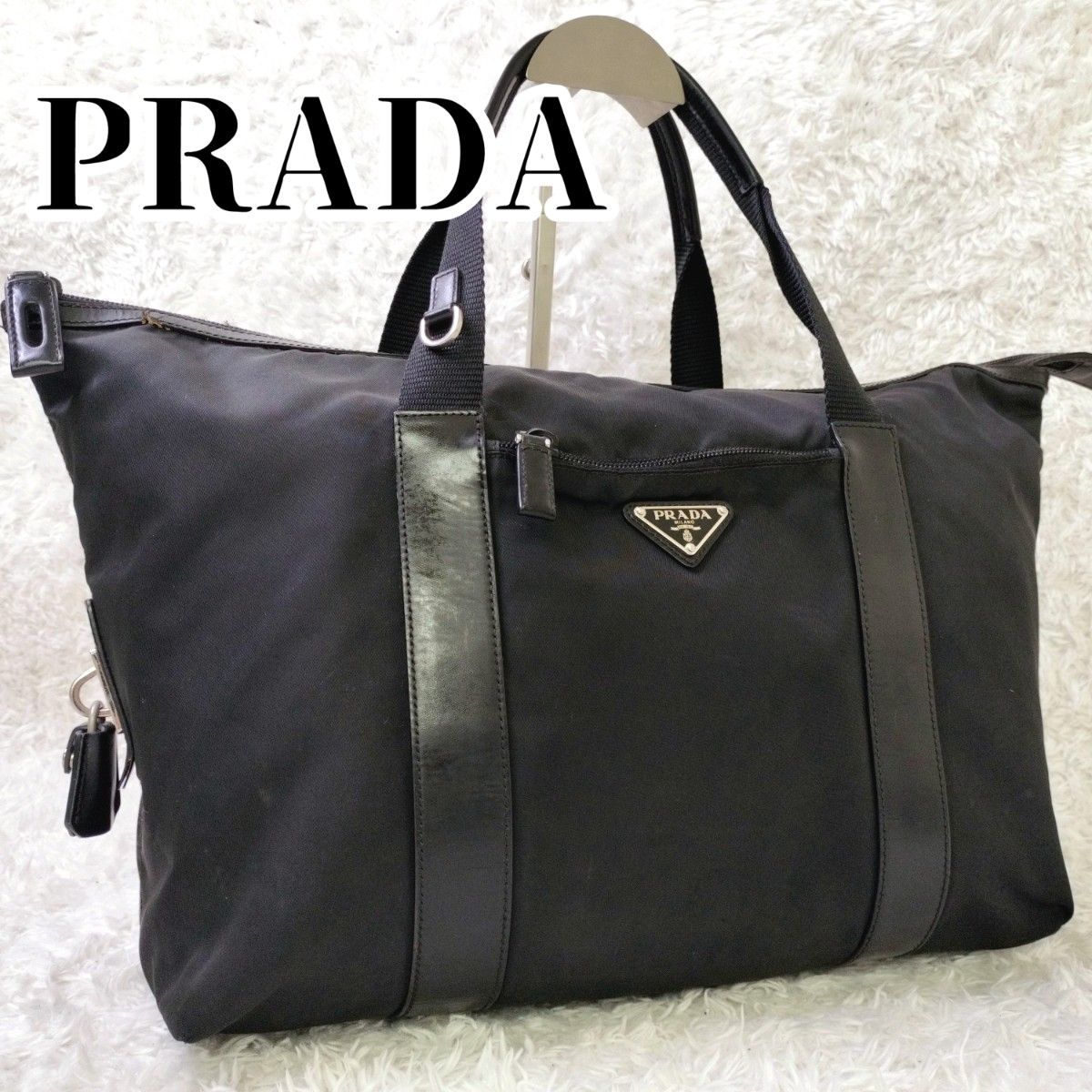 正規品 PRADA プラダ トートバッグ ハンドバッグ 三角ロゴ ナイロン 