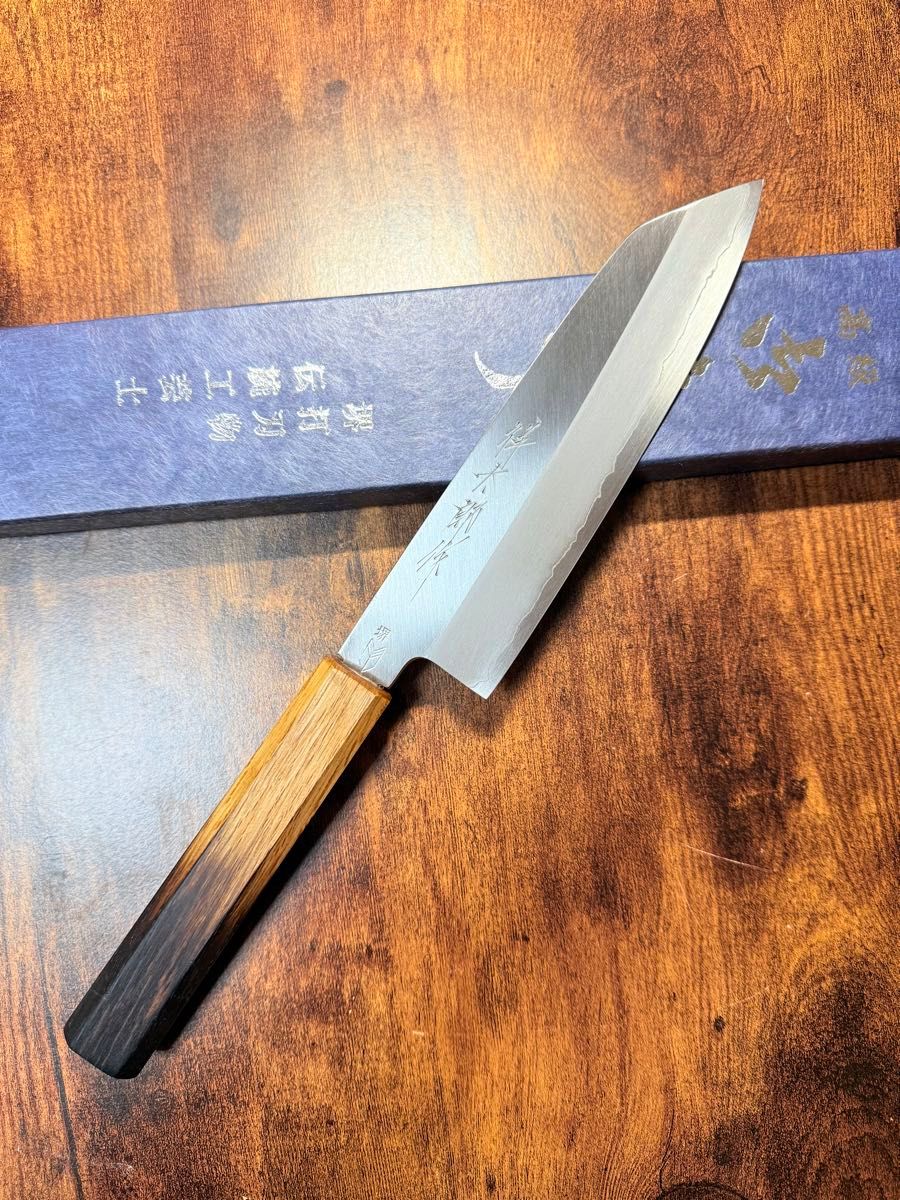 助松和牛刀包丁6寸VG10 ニッケルアマスカ紫檀白水牛八角柄| Buyee日本