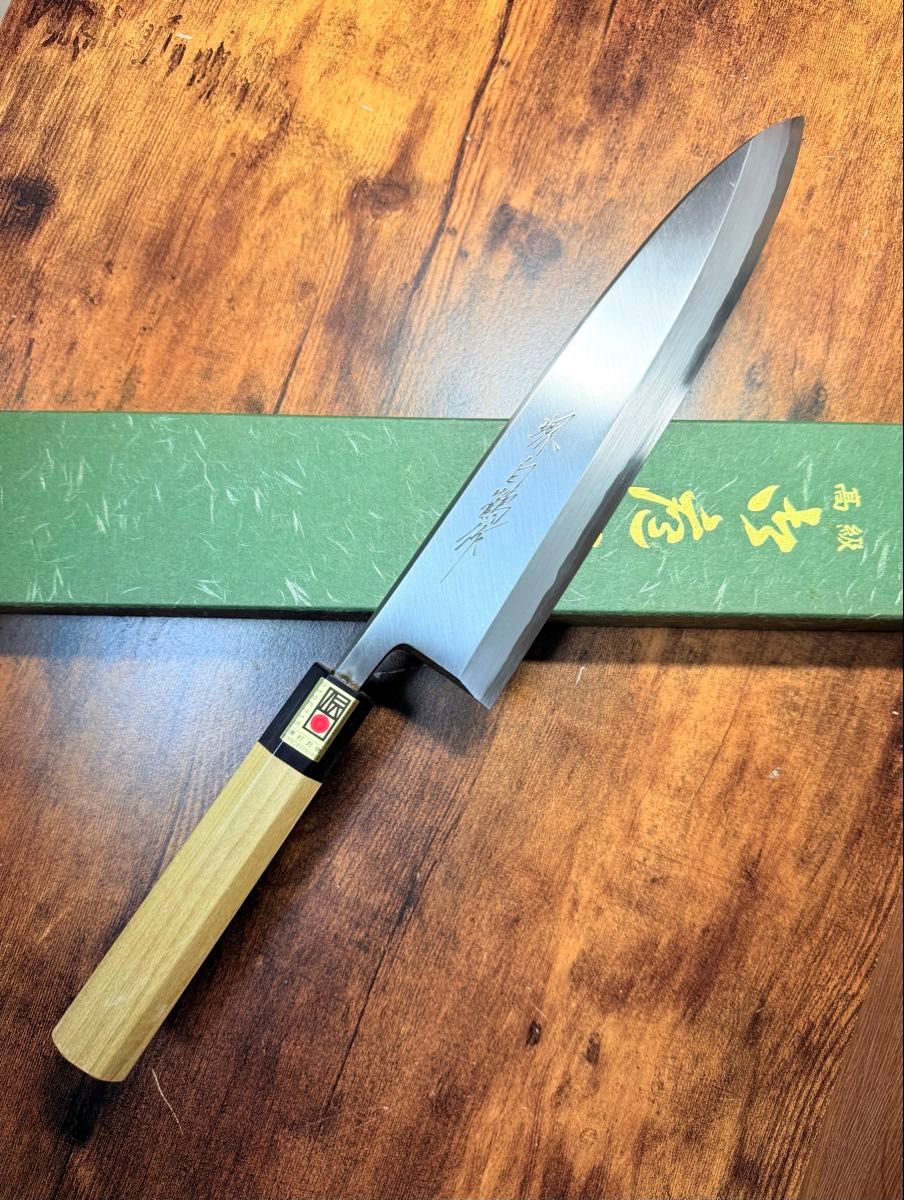 助松和牛刀包丁6寸VG10 ニッケルアマスカ紫檀白水牛八角柄| Buyee日本