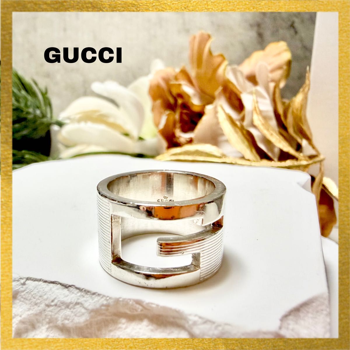 GUCCI グッチ リング 指輪 #21 20号 ブランデッドG ロゴ メンズ | Shop