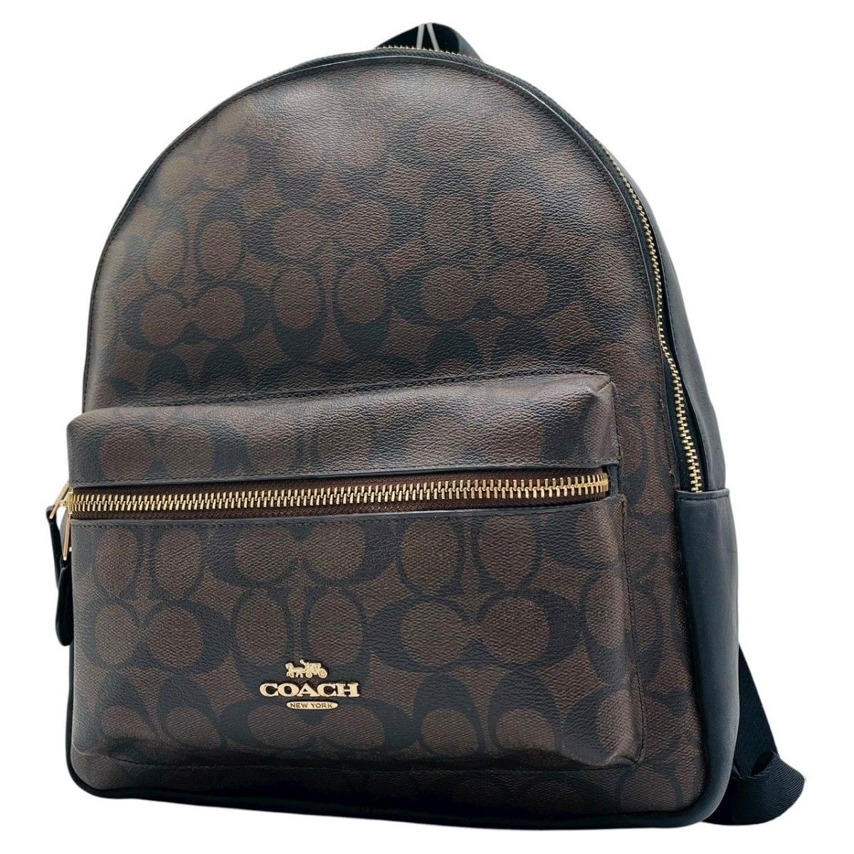 美品COACH ポピー メタリックシグネチャー バックパック ピンク 美品 COACH コーチ ポピー メタリックシグネチャー バックパック