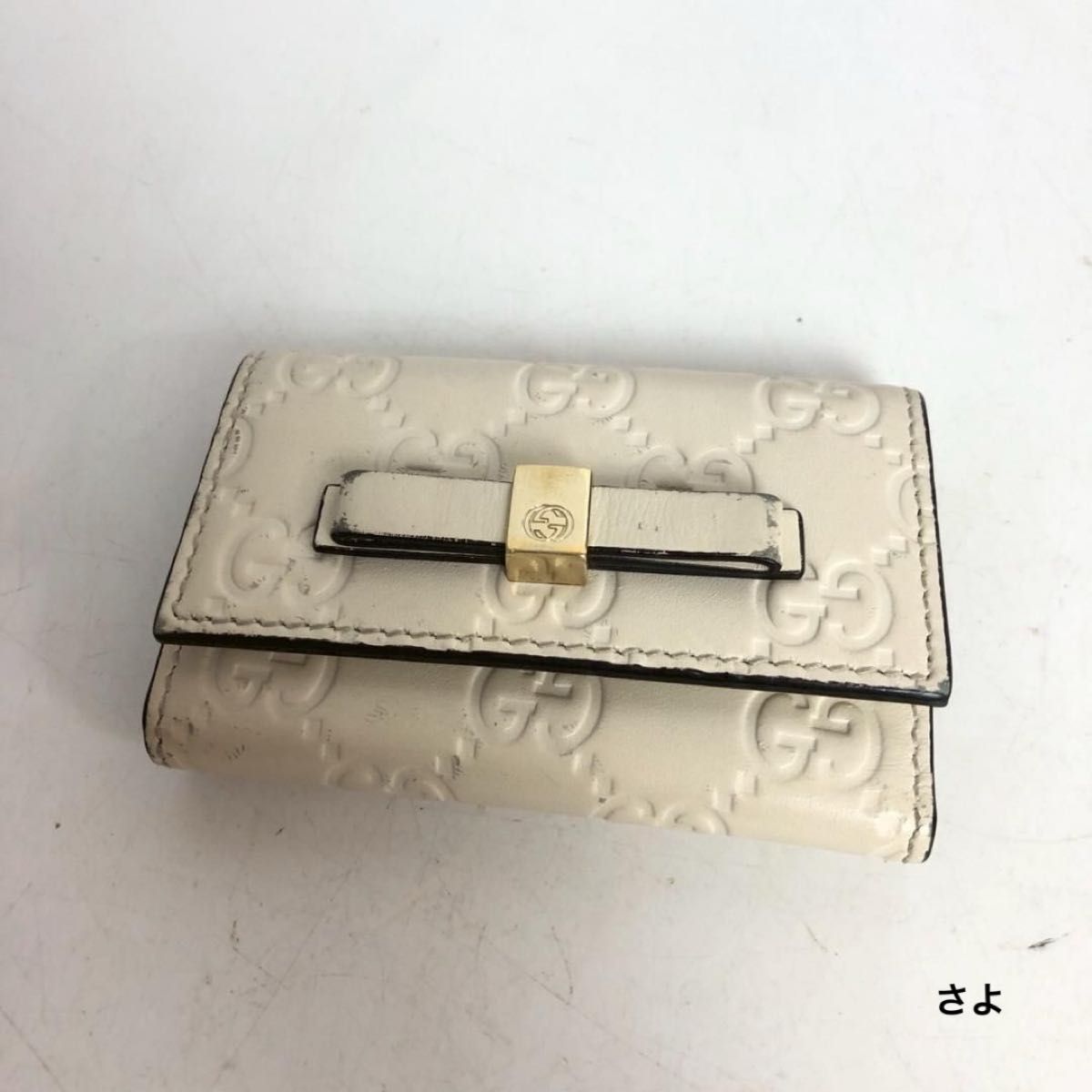 GUCCI グッチ GGシマ インターロッキングG 6連 キーケース ブラック