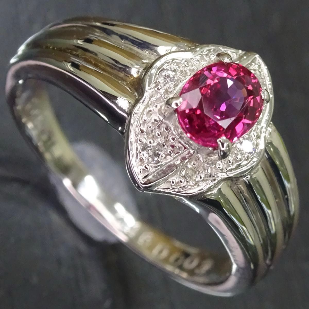 プラチナ ルビー 0.54ct ダイヤ リング #13 リング 指輪 サファイア 
