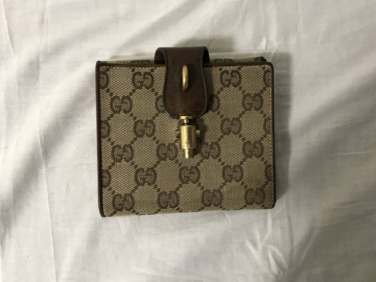 本物グッチGUCCI二つ折りGG柄コンパクトミラー鏡旅行トラベルメンズ