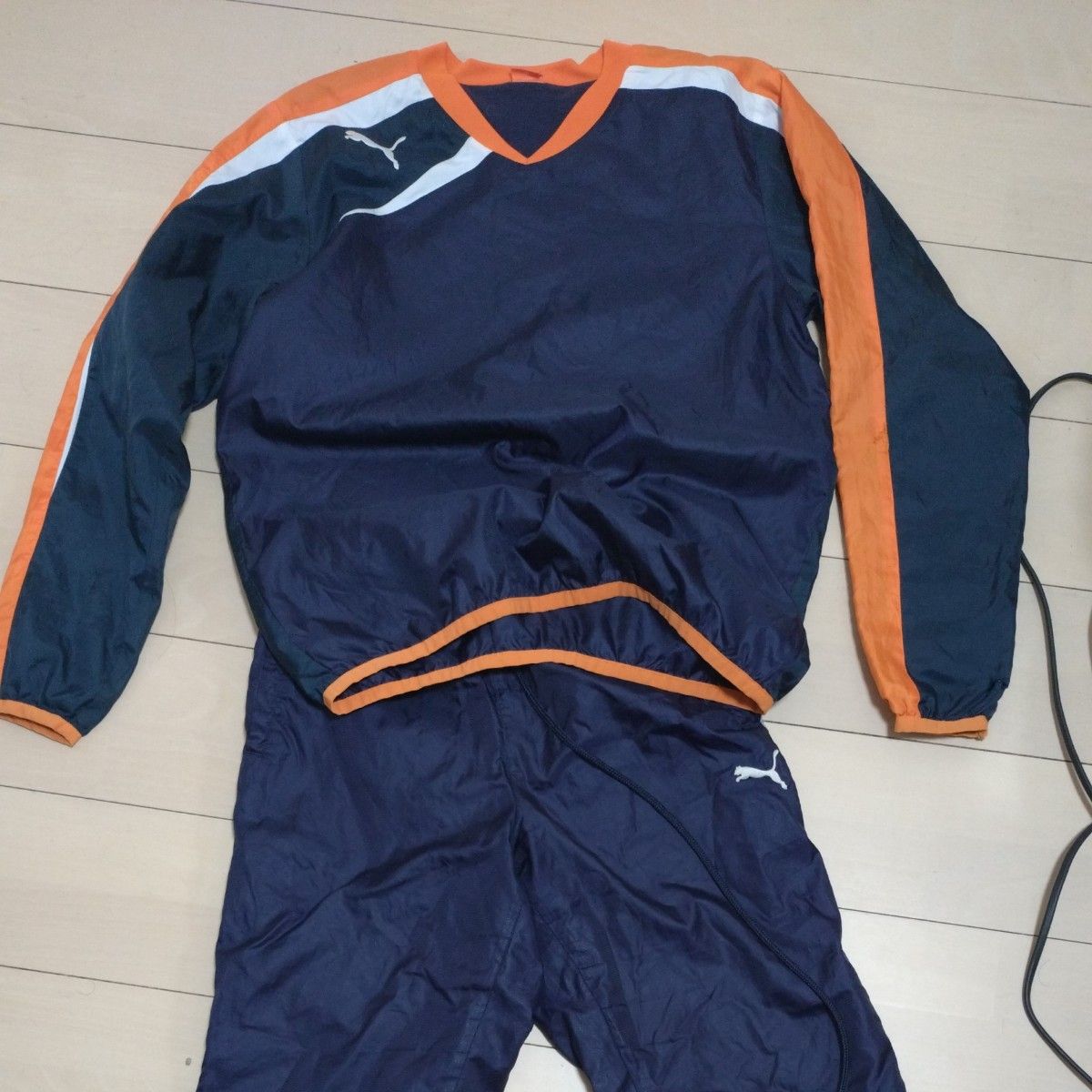 PUMA プーマ ジャージ 上下セットアップ ネイビー オレンジ | Shop at