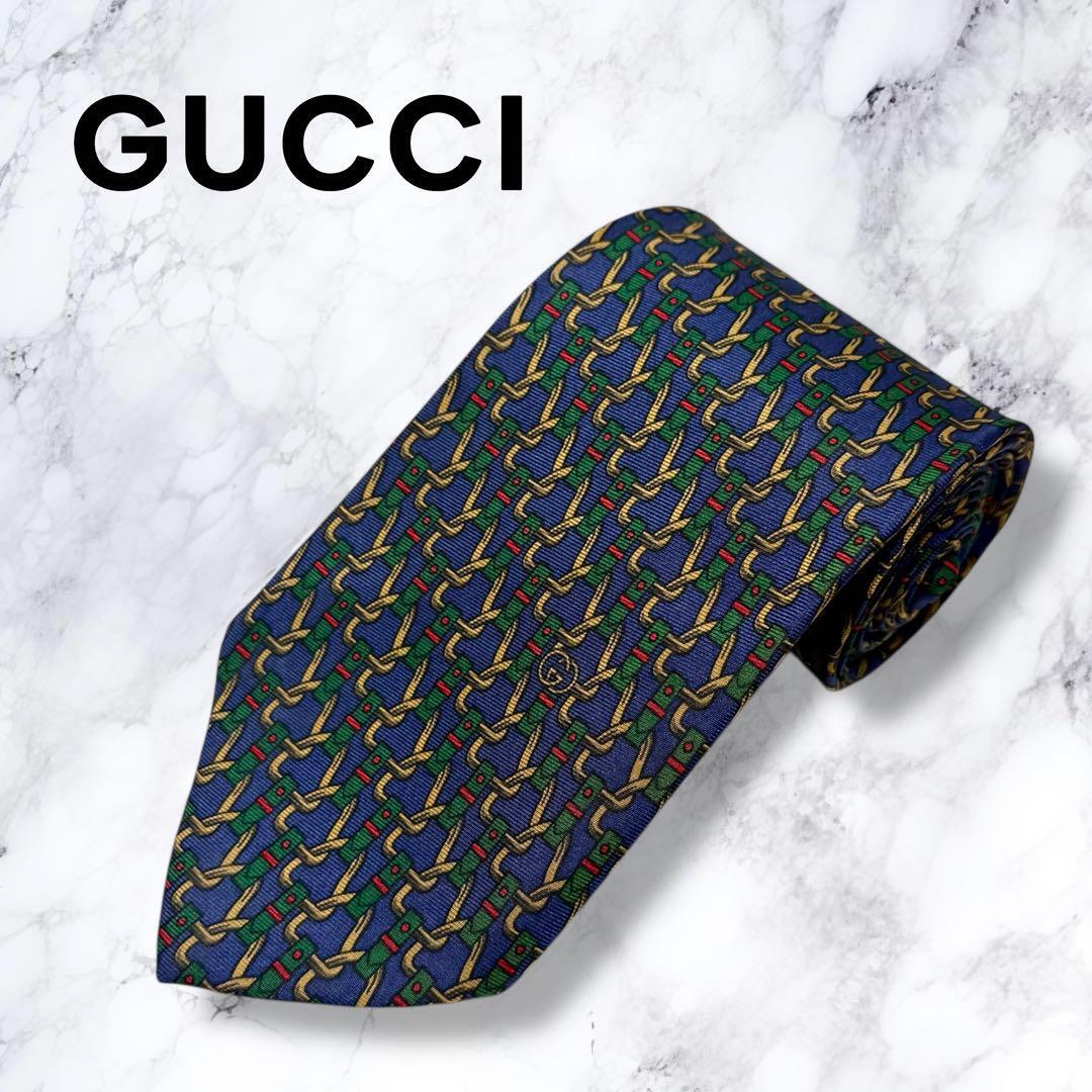 ✨美品 GUCCI ネクタイ GG柄 マイクロドット ジャガード織 グレー
