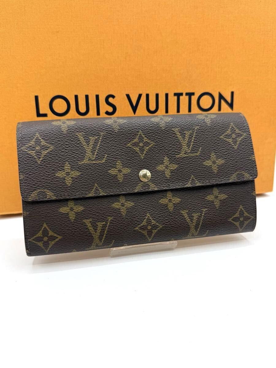 極美品 60 LOUIS VUITTON ルイヴィトン長財布 二つ折り財布 モノグラム 