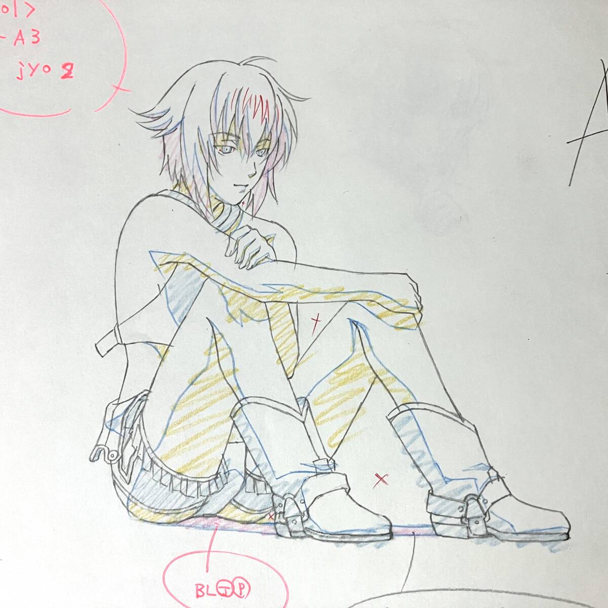 原画 直筆 キスシス 動画 - セル画 Yahoo!オークション 三日月／アニメ