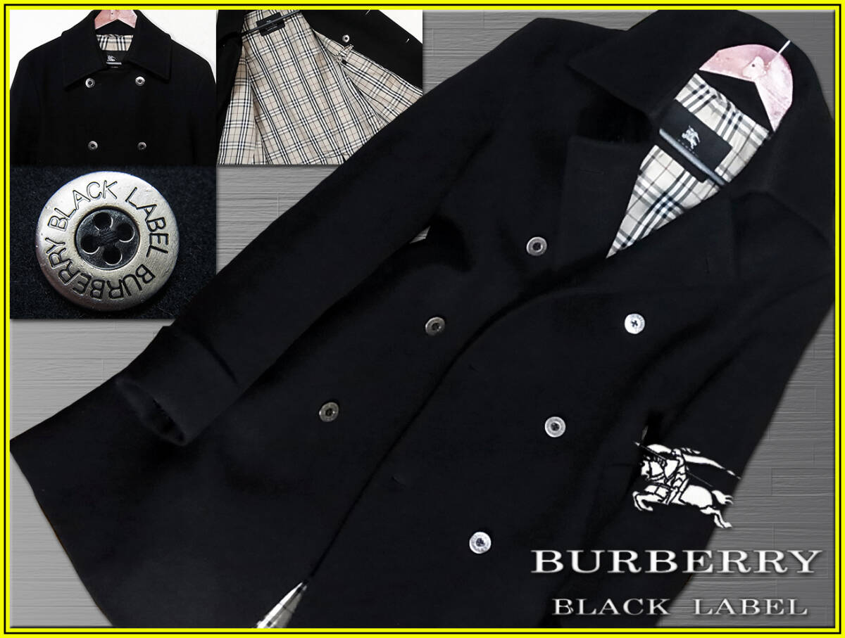 Pコート BURBERRY BLACK LABEL 希少Lサイズ！最高級！雑誌掲載！ナイト
