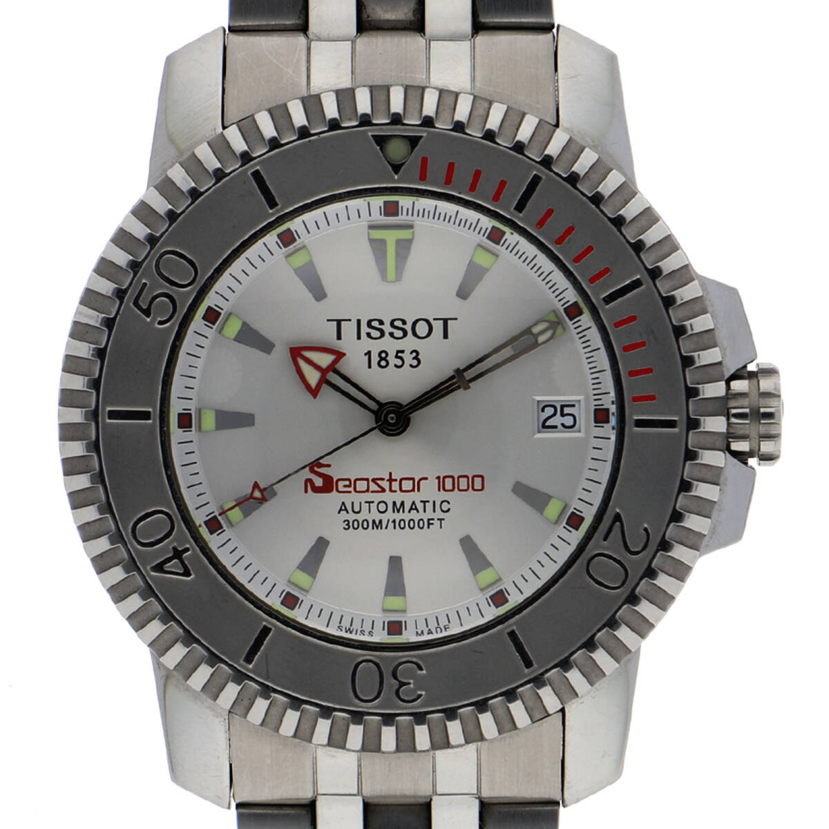 保証内容 TISSOT ティソ 3針 デイト ステンレススチール WATER 