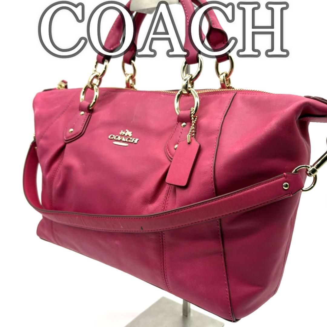 正規品】COACH コーチ ショルダーバッグ 斜め掛け ピンク系 | Shop at
