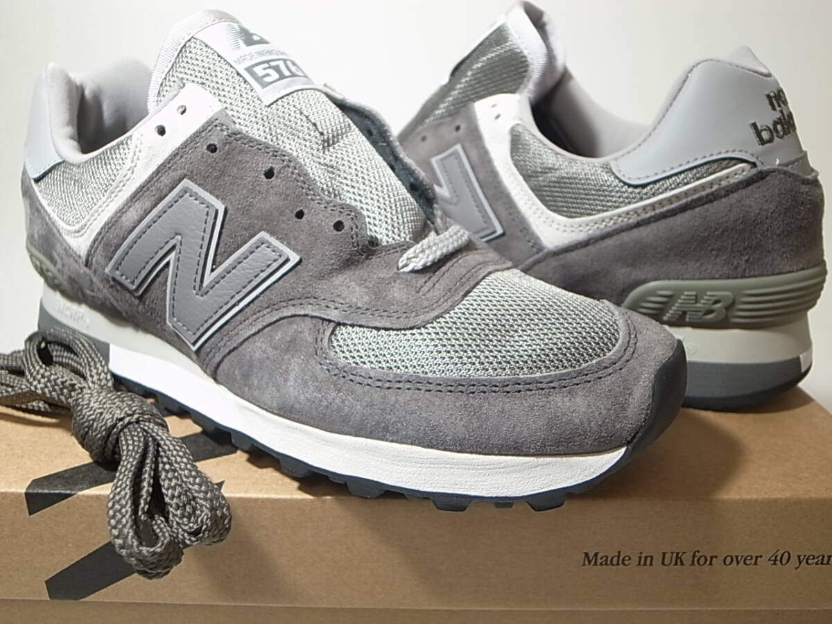 新品UK製M576TNFスエード ナイロン黒灰青29cmユニオンジャック 英国製 