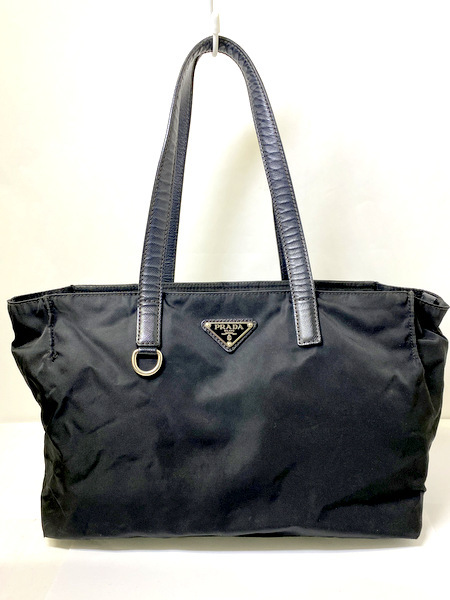 高級 ギャラ付 PRADA プラダ ナイロン レザー キルティング 三角ロゴ