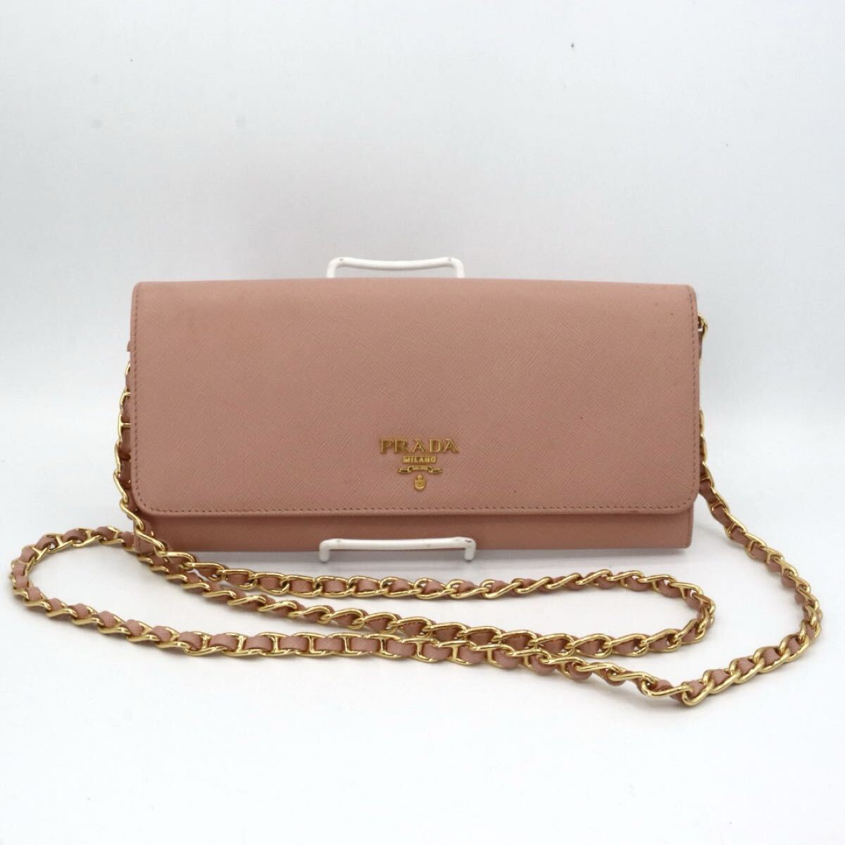 PRADA ショルダーバッグ チェーンショルダー サフィアーノレザー 