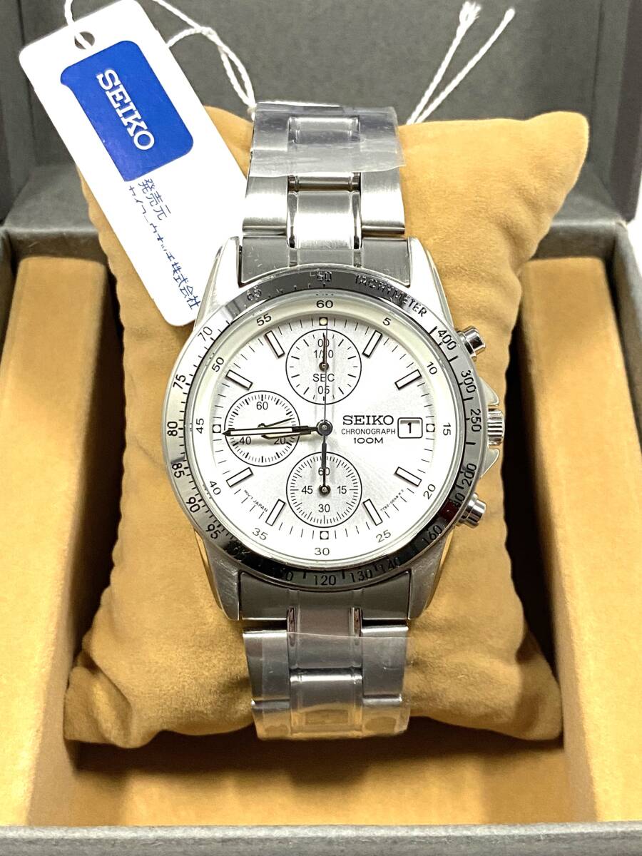 セイコー SEIKO クロノグラフ 腕時計 ブラック メンズ オーバーホール 