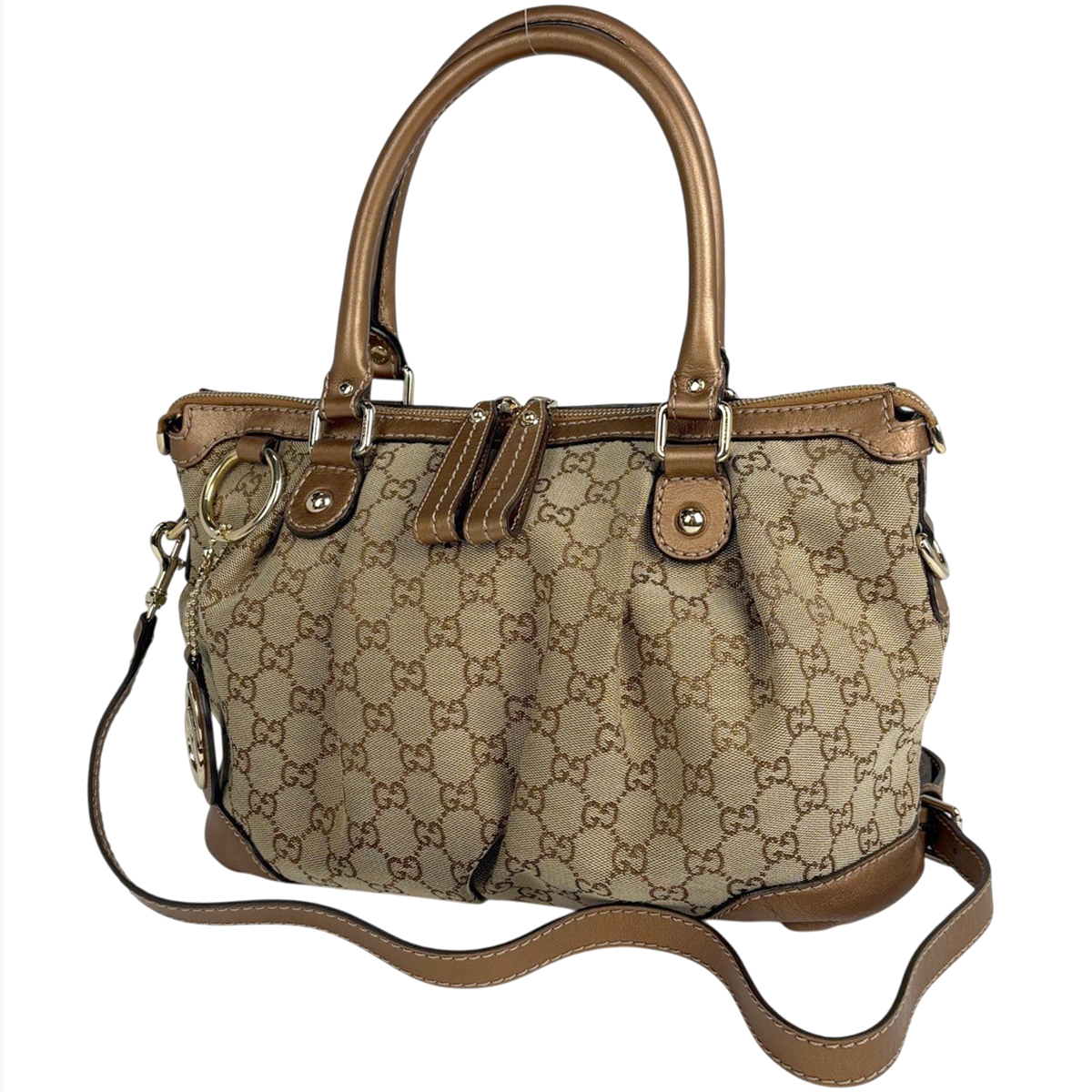 グッチ GUCCI GG柄 ハンドバッグ GGキャンバス ブラウン 101333