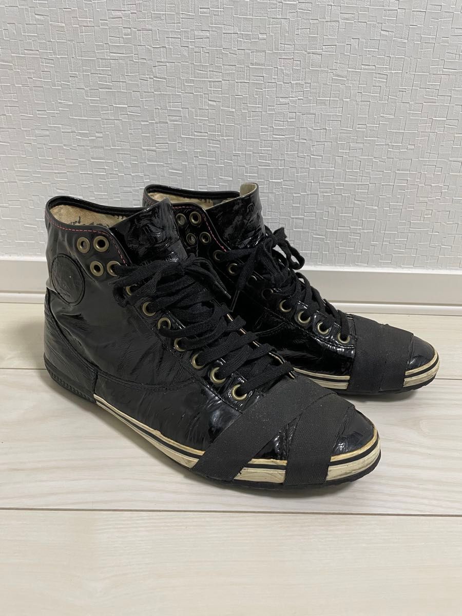 lewis leathers レザー スニーカー シューズ ルイスレザー ブラック 黒 