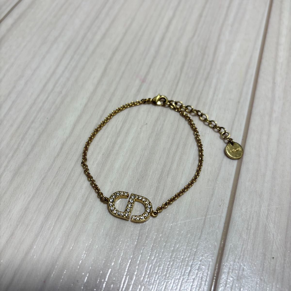 Dior クリスチャンディオール CDロゴ パール ブレスレット ゴールド