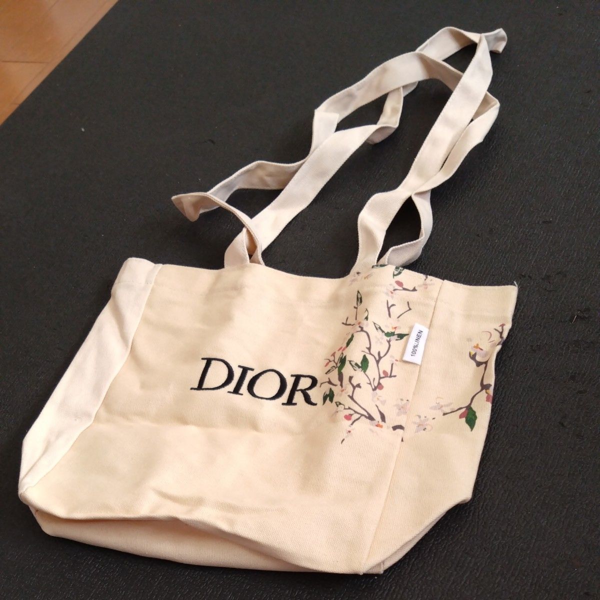 新年 ディオール Dior クロシェ ストロー ノベルティ トートバッグ