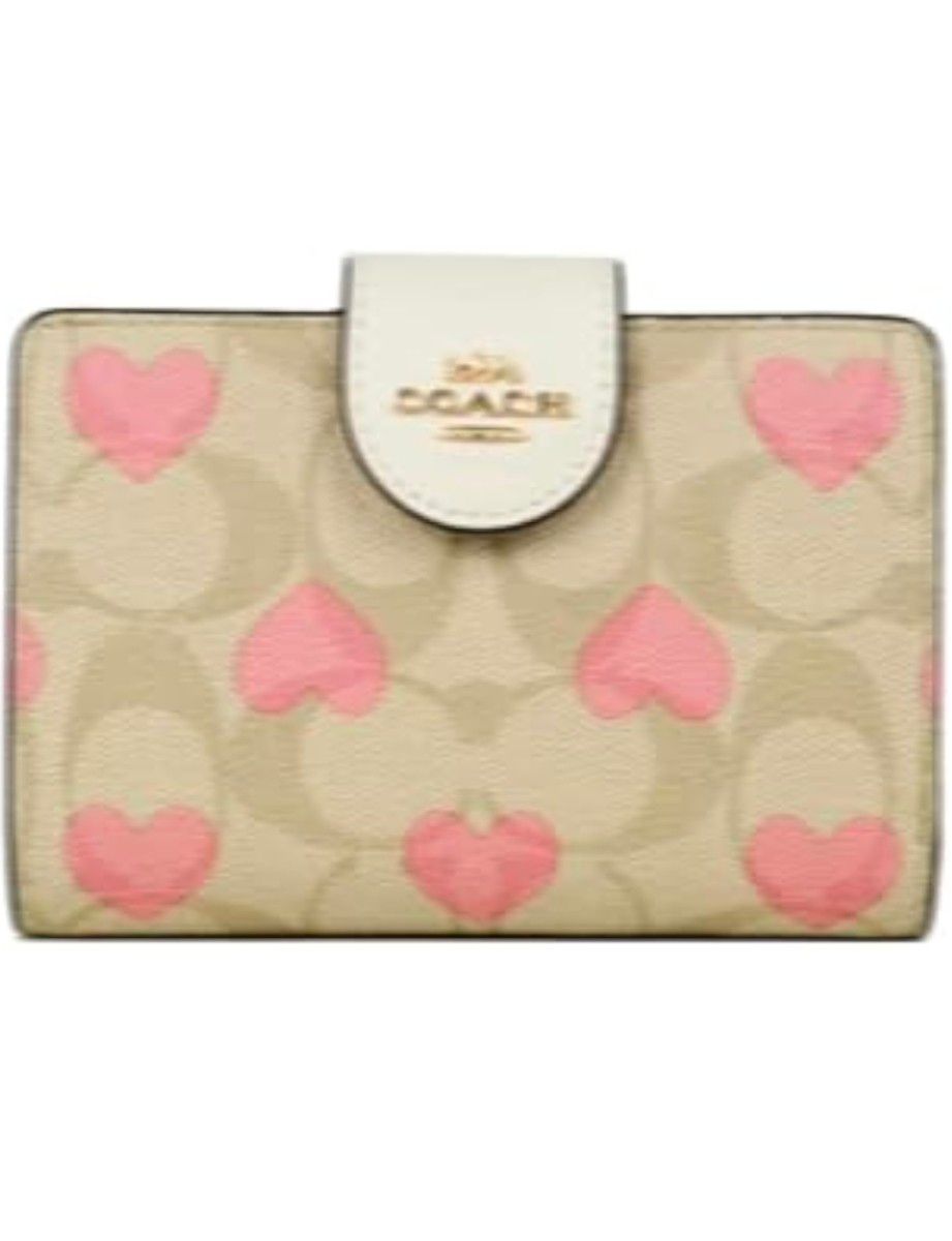 COACH コーチ シグネチャー 二つ折り財布 ピンク並行輸入品