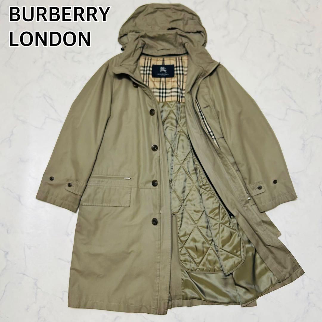 BURBERRY LONDON ステンカラー コート ライナー カシミヤ混 バーバリー
