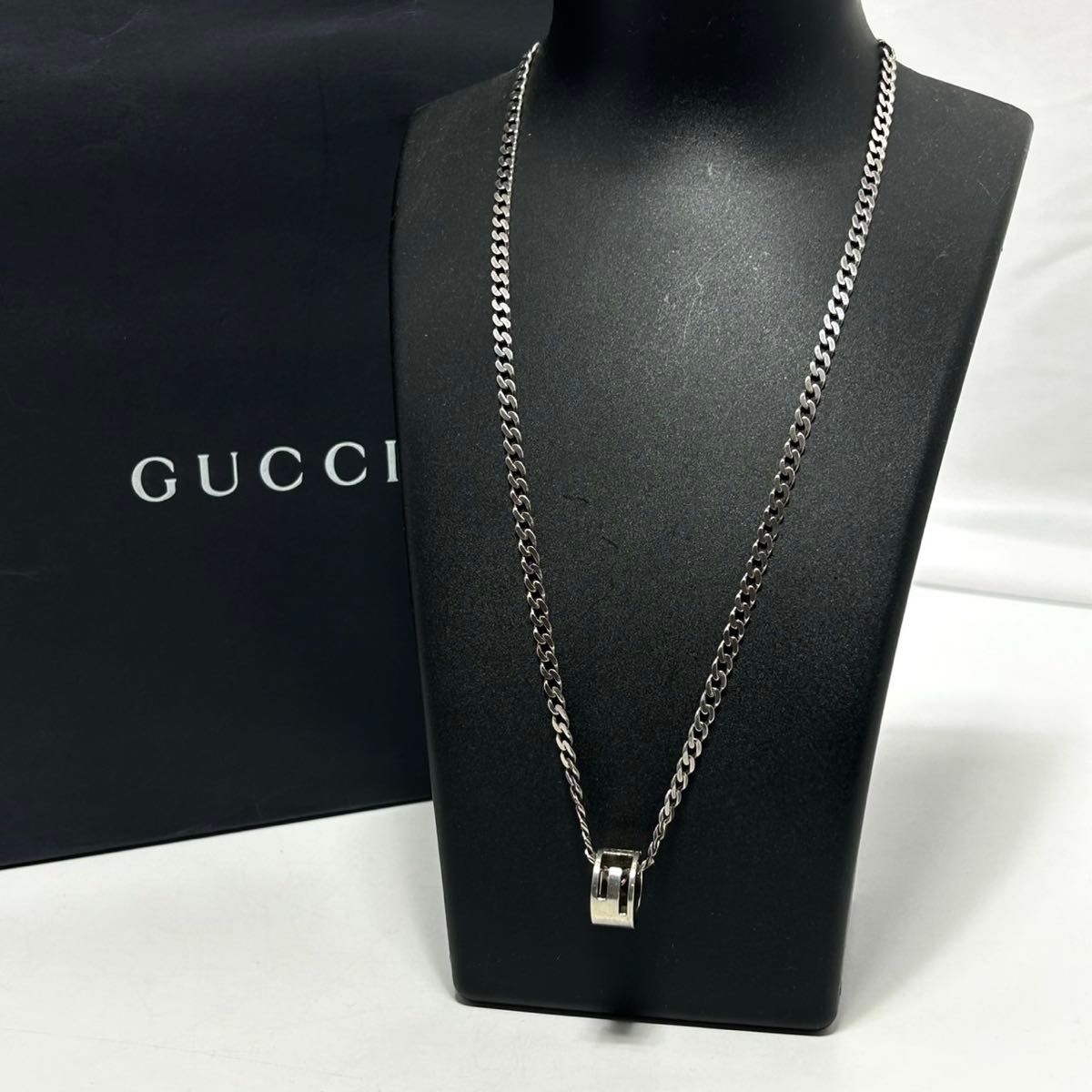 グッチ GUCCI 喜平 カットアウト シルバー925 ネックレス ロゴ ラージ