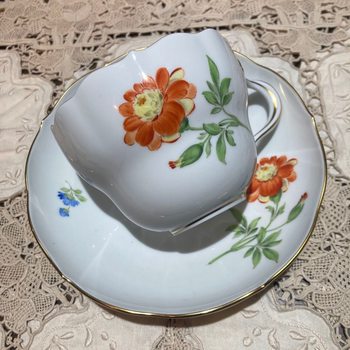 極美品1級品】マイセン キンポウゲ カップ＆ソーサー 金彩 送料込み 