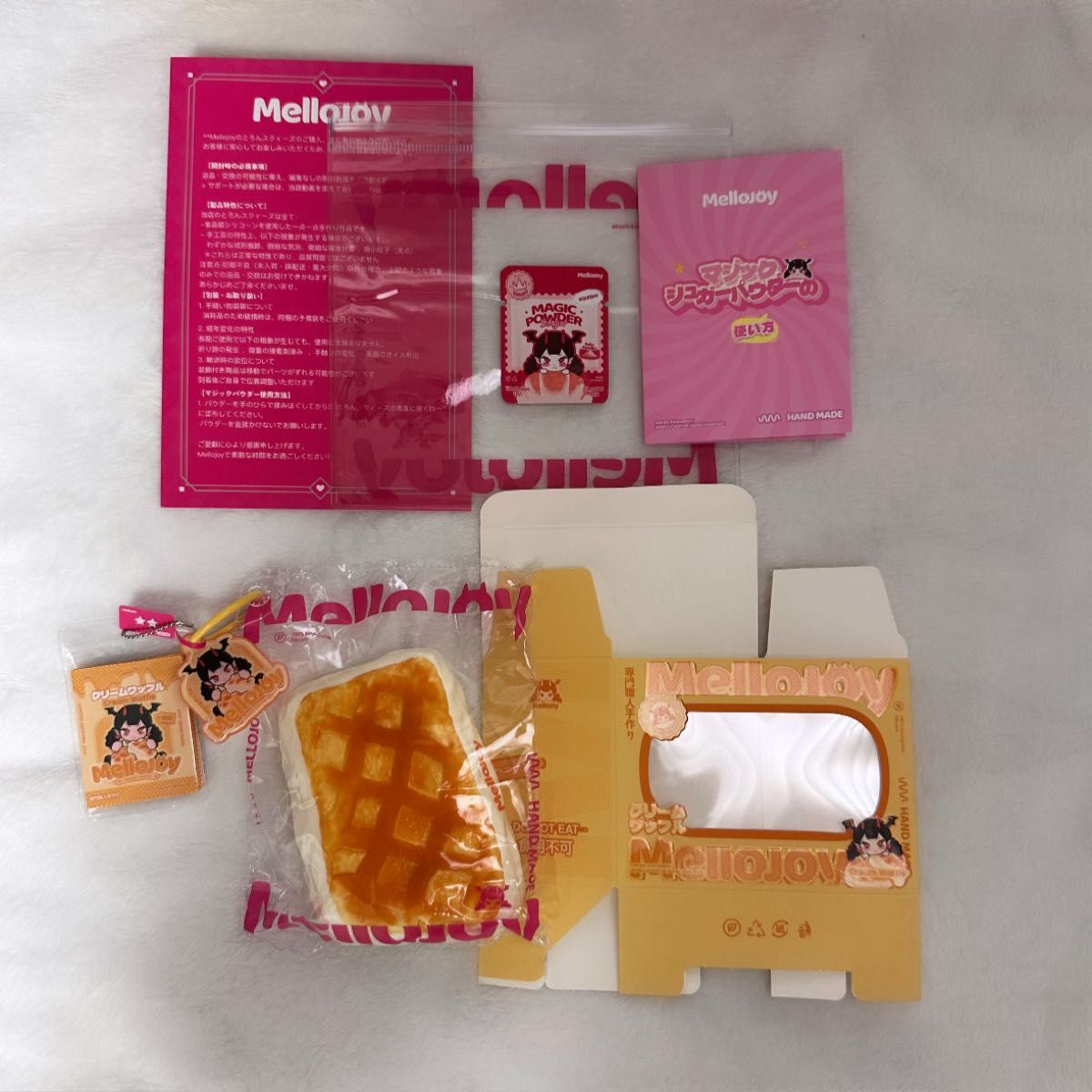 メロジョイ スクイーズ Mellojoy クリームワッフル スクエア 四角