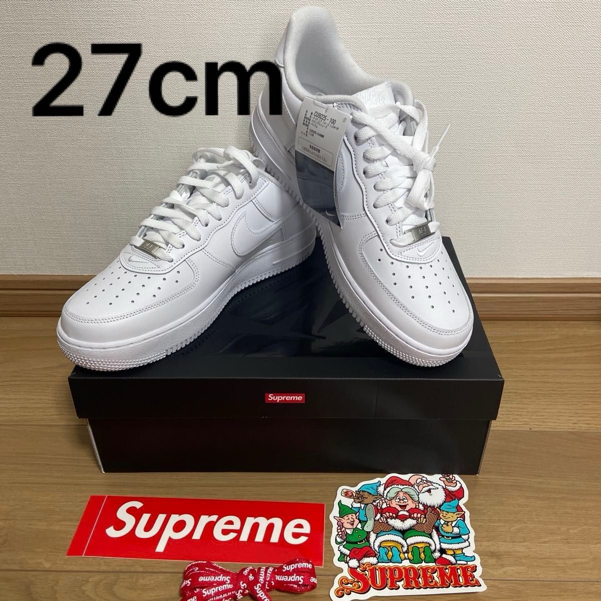 新品未使用 Supreme × Nike Air Force 1 Low White エアフォース1 ロー