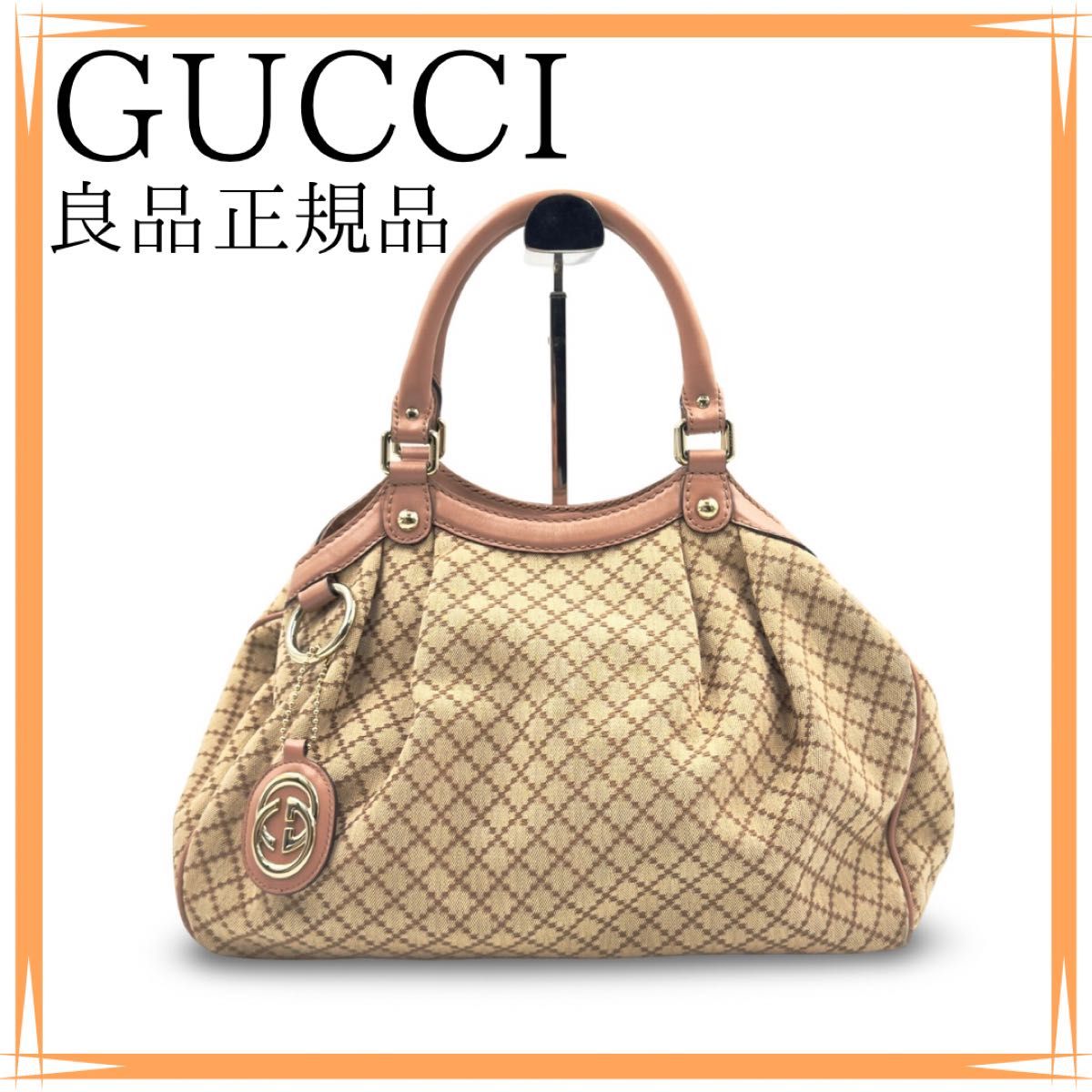 【美品】 GUCCI スーキー ディアマンテ キャンバス レザー バッグ GUCCI グッチ GGキャンバス ディアマンテ スーキー ハンドバッグ