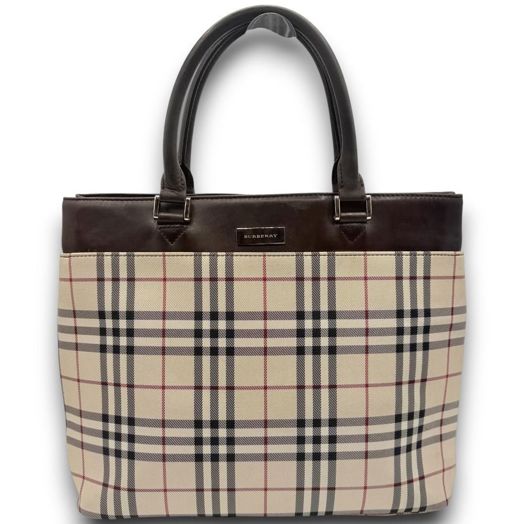 美品》バーバリー ビジネスバッグ 2WAY ノバチェック A4収納可能