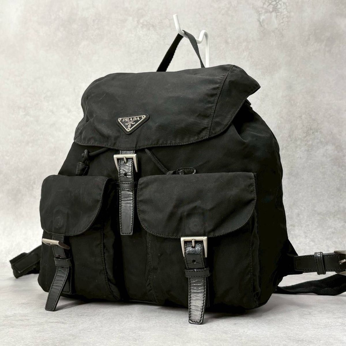 PRADA ナイロン リュック 三角ロゴ ブラック MADE IN ITALY 正規品