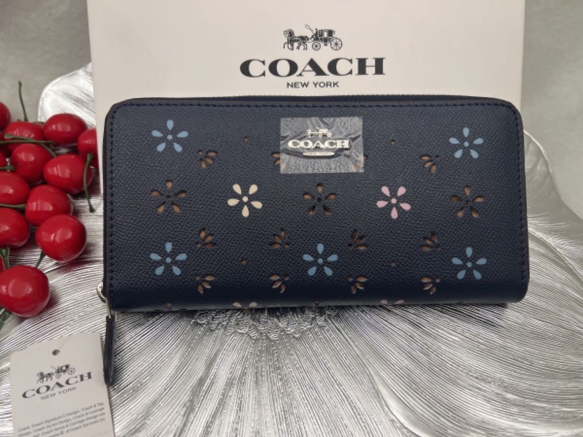 COACH 長財布 コーチ 財布 新品 シグネチャー ロング ジップ