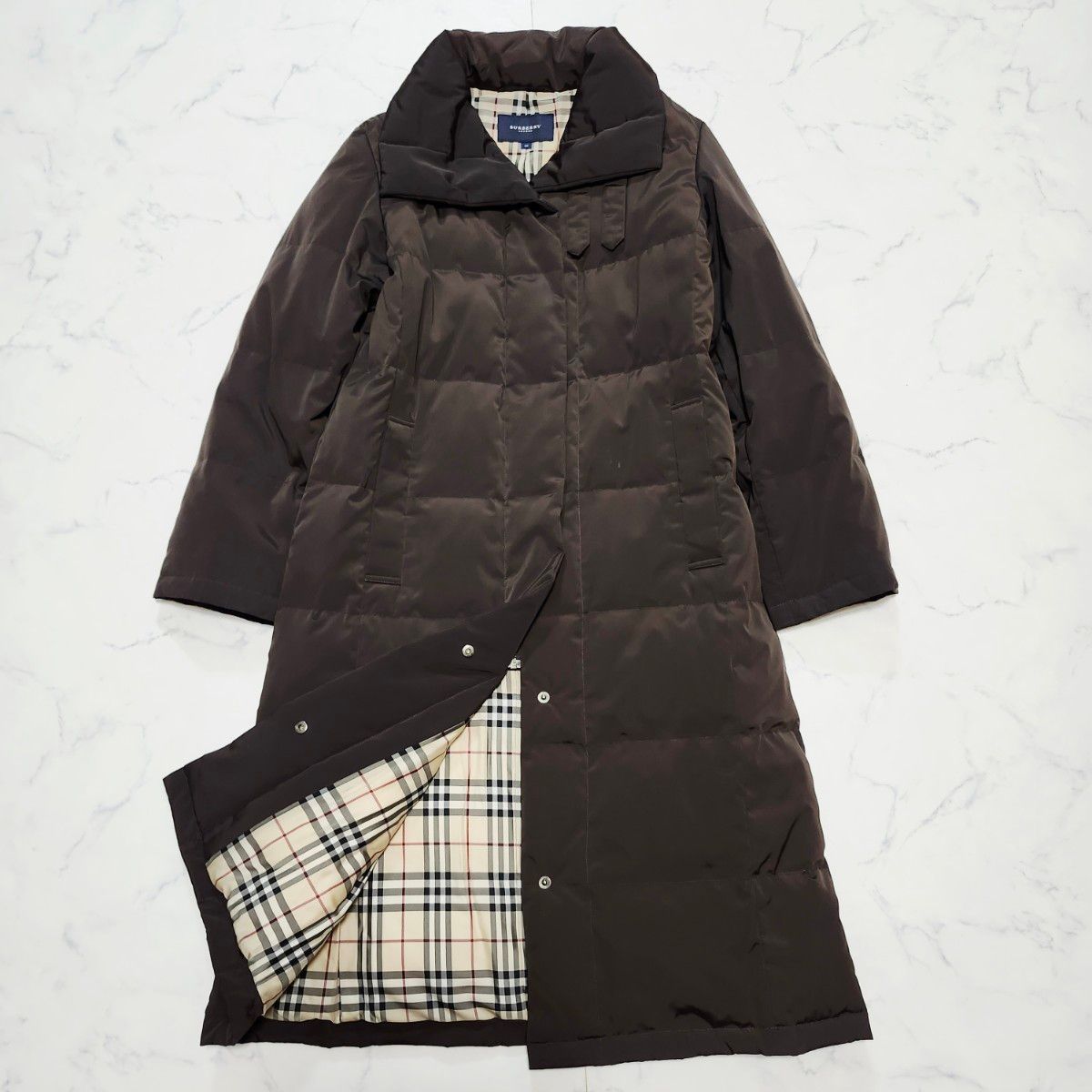 BURBERRY 超人気 金ボタン バーバリー ダブルフェイス ノバチェック