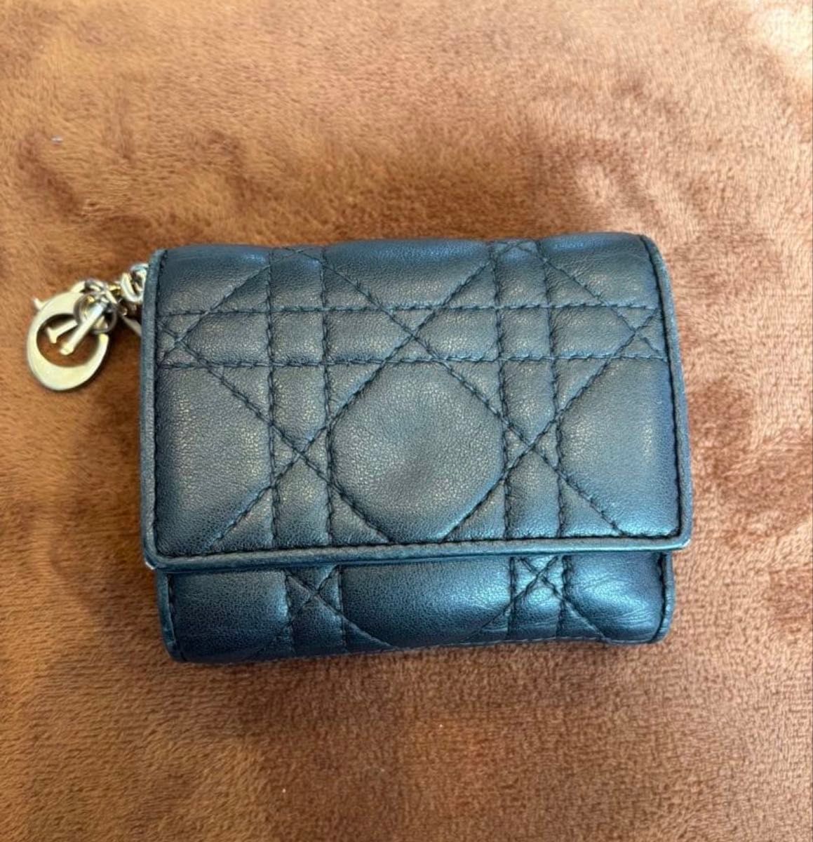 クリスチャンディオール Christian Dior 三つ折り財布 グレー | Shop