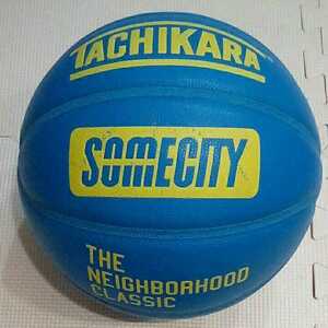 使用品 完売品「ballaholic TACHIKARA SOMECITY 公式球」バスケットボール 7号 人工皮革製 タチカラボーラホリック サムシティ(検)モルテン